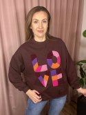 Bluza oversize luźna LOVE bawełniana The Fancy S M L XL