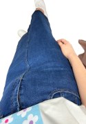 Spódnica jeansowa trapezowa midi dłuższa wysoki stan Mila Premium Jeans S Spódnica jeansowa trapezowa midi dłuższa wysoki stan Mila Premium Jeans S
