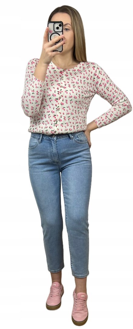 Klasyczne spodnie jeansowe mom fit jeans jeansy niebieskie Marivy S Klasyczne spodnie jeansowe mom fit jeans jeansy niebieskie Marivy S