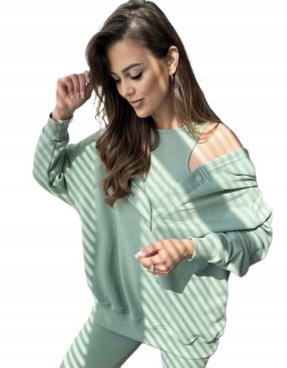 Komplet dresowy bawełniany napy 3-częściowy legginsy bluza top Aszmi Style