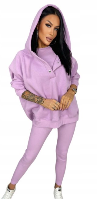 Komplet dresowy bawełniany napy 3-częściowy legginsy bluza top Aszmi Style