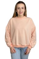 Luźna różowa bluza w paski oversize bawełniana polska produkcja Lenoshka