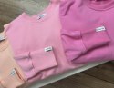 Różowa cukierek bluza oversize bawełniana rozcięcia produkt polski Lenoshka