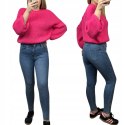 Spodnie jeansowe jeansy skinny wysoki stan niebieskie push-up Goodies M 38