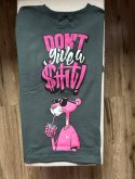 T-shirt długi stalowy różowa pantera bawełniany produkt polski Lara Fashion