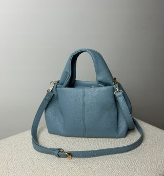 Niebieska torebka mini torba damska elegancka shopper ekoskóra Victoria&Co