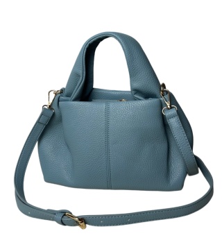 Niebieska torebka mini torba damska elegancka shopper ekoskóra Victoria&Co