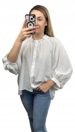 Biała koszula damska Wiya Anioł oversize biała 100% bawełna Włochy