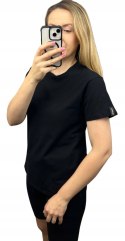 Czarny komplet dresowy bawełniany t-shirt haft kolarki bawełna Lenoshka