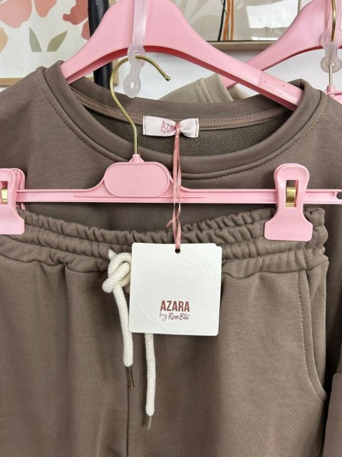 Fango komplet dresowy bawełniany krótki rękaw luźny szorty bluza Azara Fango komplet dresowy bawełniany krótki rękaw luźny szorty bluza Azara