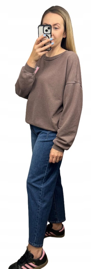 Czekoladowa dekatyzowana bluza bawełniana oversize luźna California Azara CALIFORNIA LA Czekoladowa dekatyzowana bluza bawełniana oversize luźna California Azara CALIFORNIA LA