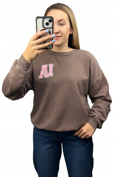 Czekoladowa dekatyzowana bluza bawełniana oversize luźna California Azara CALIFORNIA LA Czekoladowa dekatyzowana bluza bawełniana oversize luźna California Azara CALIFORNIA LA