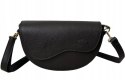 Czekoladowa torebka crossbody skóra naturalna licowa z klapą Laura Biaggi