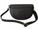 Czekoladowa torebka crossbody skóra naturalna licowa z klapą Laura Biaggi