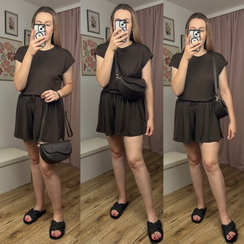 Czekoladowa torebka crossbody skóra naturalna licowa z klapą Laura Biaggi Czekoladowa torebka crossbody skóra naturalna licowa z klapą Laura Biaggi