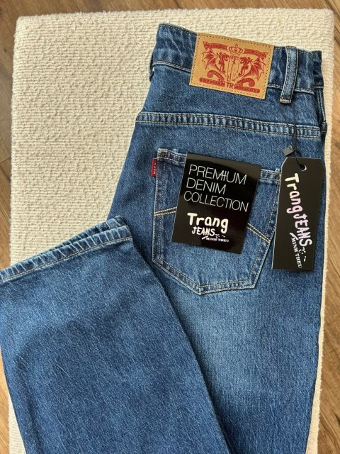 Spodnie jeansowe niebieskie ciemny jeans balloon jeans Trang Jeans L 40 - CASUAL STREET Spodnie jeansowe niebieskie ciemny jeans balloon jeans Trang Jeans L 40 - CASUAL STREET