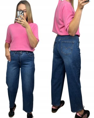 Spodnie jeansowe niebieskie ciemny jeans balloon jeans Trang Jeans M 38 - CASUAL STREET