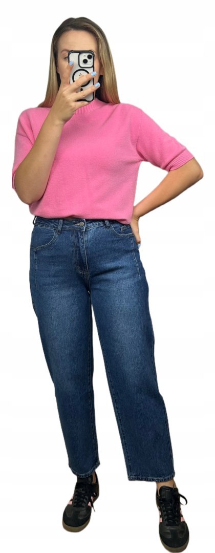 Spodnie jeansowe niebieskie ciemny jeans balloon jeans Trang Jeans S 36 - CASUAL STREET