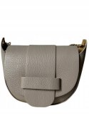 Torebka listonoszka beżowa crossbody skóra naturalna licowa Vera Pelle