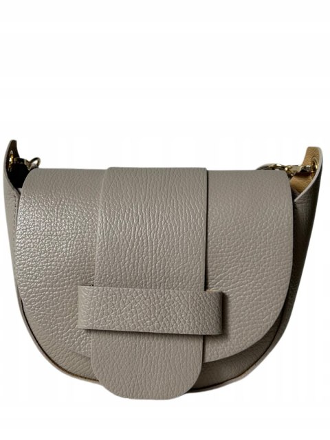 Torebka listonoszka beżowa crossbody skóra naturalna licowa Vera Pelle Torebka listonoszka beżowa crossbody skóra naturalna licowa Vera Pelle
