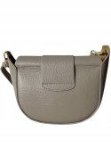 Torebka listonoszka beżowa crossbody skóra naturalna licowa Vera Pelle