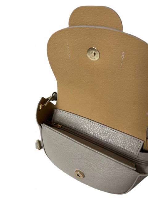 Torebka listonoszka beżowa crossbody skóra naturalna licowa Vera Pelle Torebka listonoszka beżowa crossbody skóra naturalna licowa Vera Pelle