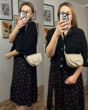 Torebka listonoszka beżowa crossbody skóra naturalna licowa Vera Pelle