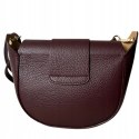 Torebka listonoszka bordowa crossbody skóra naturalna licowa Vera Pelle