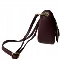 Torebka listonoszka bordowa crossbody skóra naturalna licowa Vera Pelle