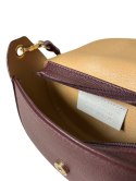 Torebka listonoszka bordowa crossbody skóra naturalna licowa Vera Pelle