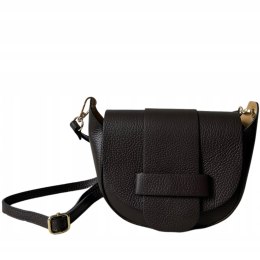 Torebka listonoszka brązowa crossbody skóra naturalna licowa Vera Pelle