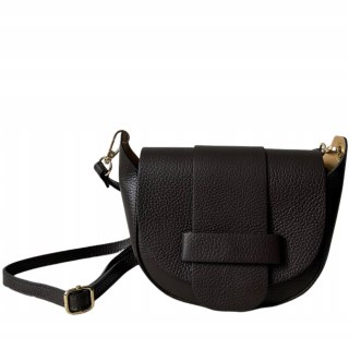 Torebka listonoszka brązowa crossbody skóra naturalna licowa Vera Pelle