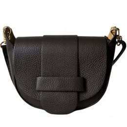 Torebka listonoszka brązowa crossbody skóra naturalna licowa Vera Pelle