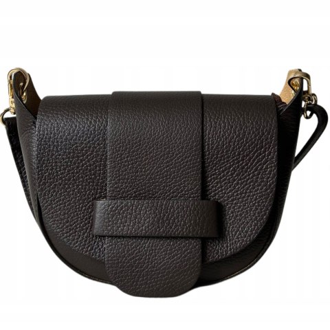 Torebka listonoszka brązowa crossbody skóra naturalna licowa Vera Pelle Torebka listonoszka brązowa crossbody skóra naturalna licowa Vera Pelle