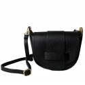 Torebka listonoszka czarna crossbody skóra naturalna licowa Vera Pelle