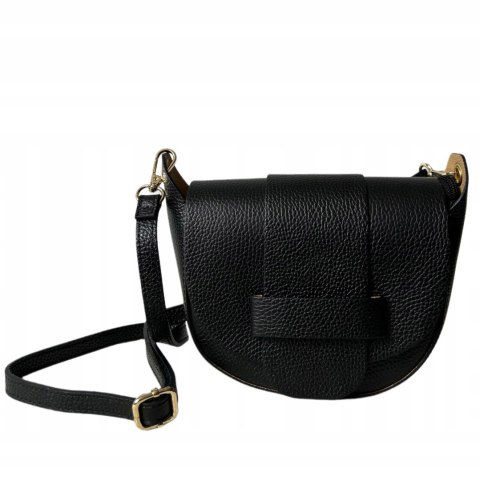 Torebka listonoszka czarna crossbody skóra naturalna licowa Vera Pelle Torebka listonoszka czarna crossbody skóra naturalna licowa Vera Pelle