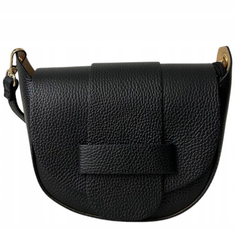 Torebka listonoszka czarna crossbody skóra naturalna licowa Vera Pelle Torebka listonoszka czarna crossbody skóra naturalna licowa Vera Pelle