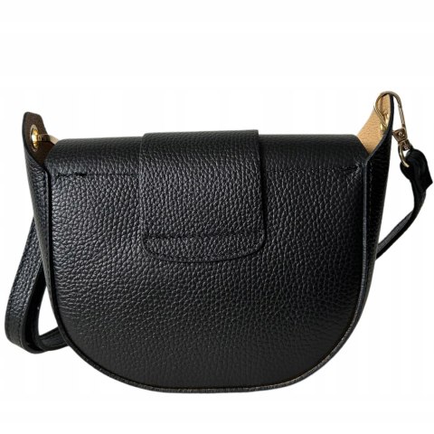 Torebka listonoszka czarna crossbody skóra naturalna licowa Vera Pelle Torebka listonoszka czarna crossbody skóra naturalna licowa Vera Pelle