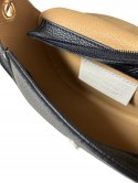 Torebka listonoszka czarna crossbody skóra naturalna licowa Vera Pelle