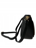 Torebka listonoszka czarna crossbody skóra naturalna licowa Vera Pelle