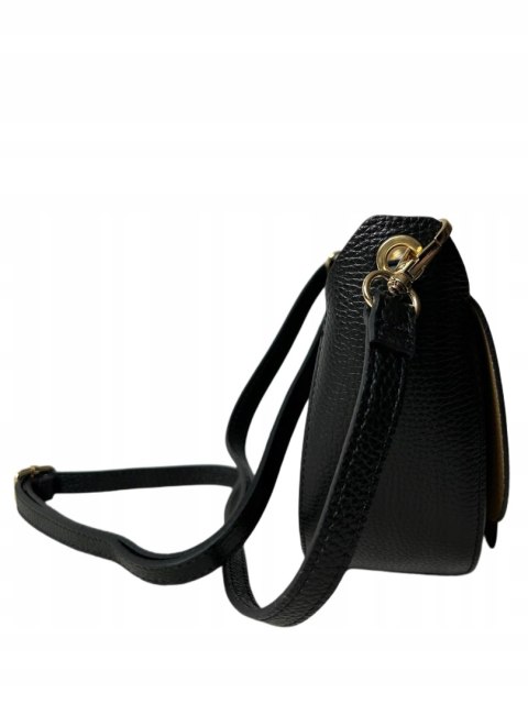 Torebka listonoszka czarna crossbody skóra naturalna licowa Vera Pelle Torebka listonoszka czarna crossbody skóra naturalna licowa Vera Pelle