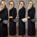 Torebka listonoszka czarna crossbody skóra naturalna licowa Vera Pelle