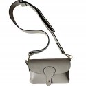 Torebka listonoszka skóra naturalna licowa beżowa crossbody Vera Pelle