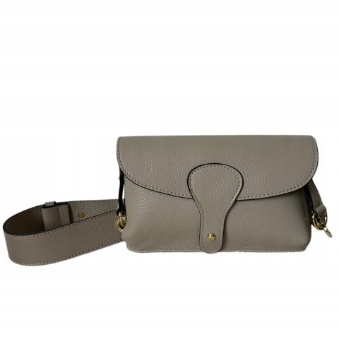 Torebka listonoszka skóra naturalna licowa beżowa crossbody Vera Pelle Torebka listonoszka skóra naturalna licowa beżowa crossbody Vera Pelle