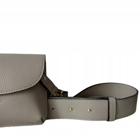 Torebka listonoszka skóra naturalna licowa beżowa crossbody Vera Pelle Torebka listonoszka skóra naturalna licowa beżowa crossbody Vera Pelle