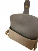 Torebka listonoszka skóra naturalna zamszowa beżowa crossbody Vera Pelle