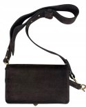 Torebka listonoszka skóra naturalna zamszowa brązowa crossbody Vera Pelle