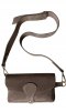 Torebka listonoszka skóra naturalna zamszowa mocha crossbody Vera Pelle