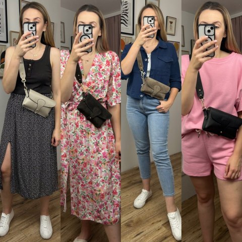 Torebka listonoszka skóra naturalna zamszowa mocha crossbody Vera Pelle Torebka listonoszka skóra naturalna zamszowa mocha crossbody Vera Pelle