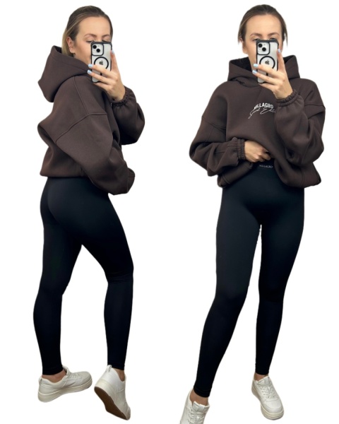 Legginsy modelujące czarne wysoki stan Millagro- BELLA